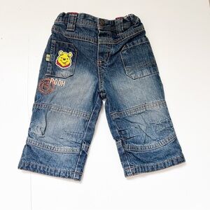 Disney Winnie the Pooh & Tigger Blue Denim Cotton Lined Jeans Adjustable Waist